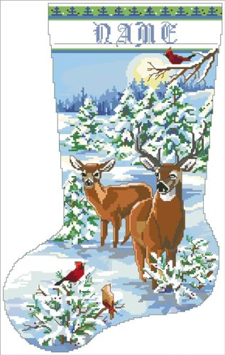 (image for) Snowy Forest Evening Stocking
